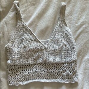 Hollister Cream Crochet Bralette Top
